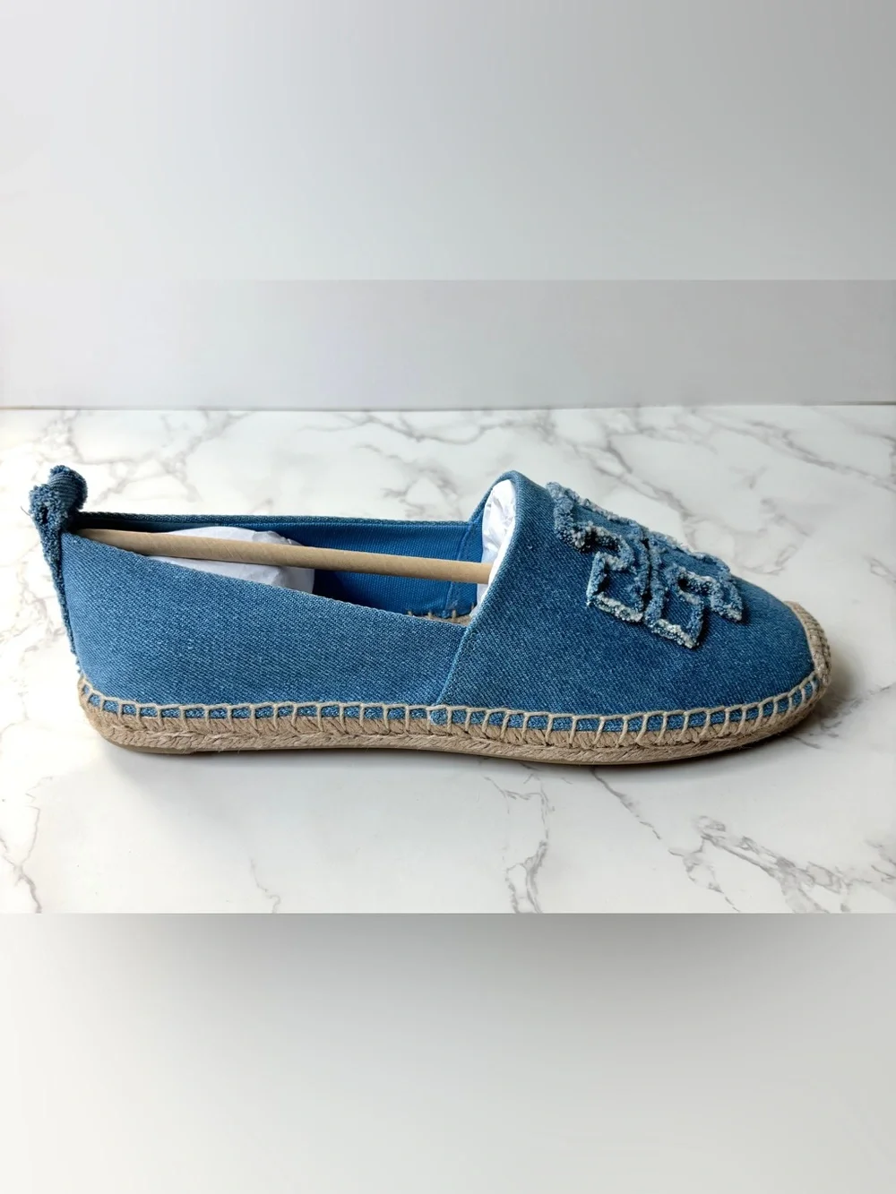 New Tory Burch Women’s Denim Espadrille Flats Size 8.5 M - Picture 5 of 10